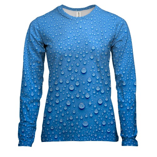 Жіночий 3D лонгслів з краплями води