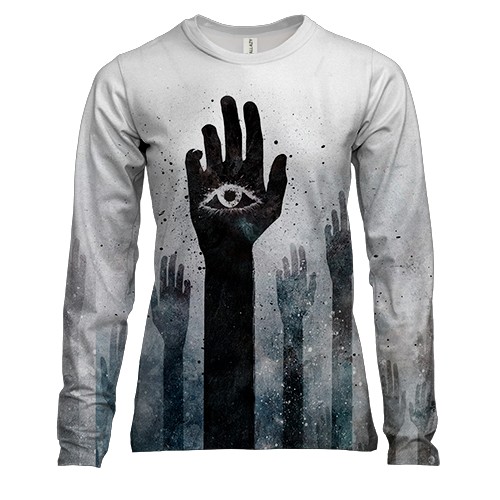 Женский 3D лонгслив с всевидящим оком