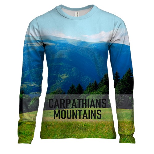Жіночий 3D лонгслів Карпати