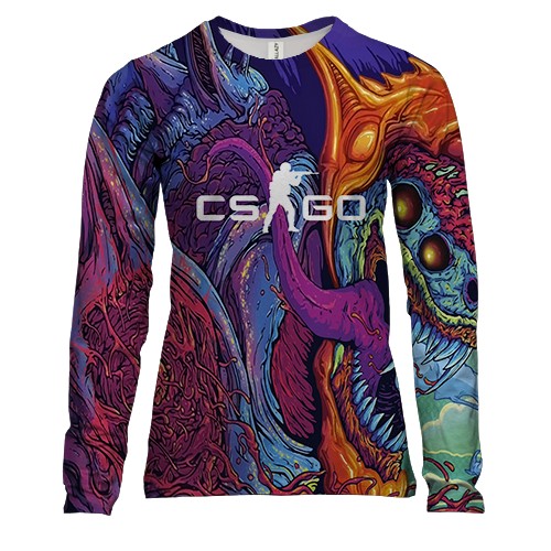 Женская 3D футболка с длинными рукавами CS GO