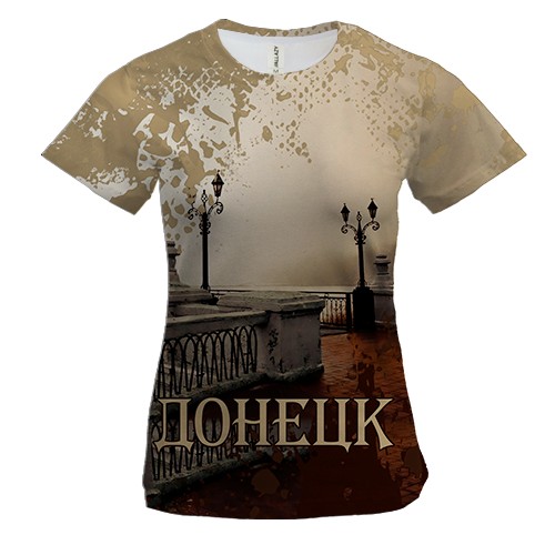 Женская 3D футболка Донецк.