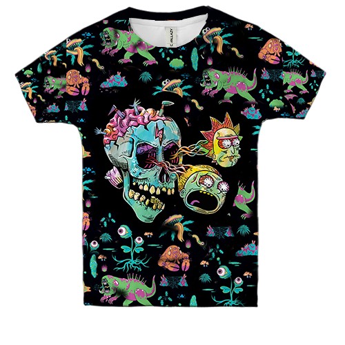 Детская 3D футболка с Рик и Морти