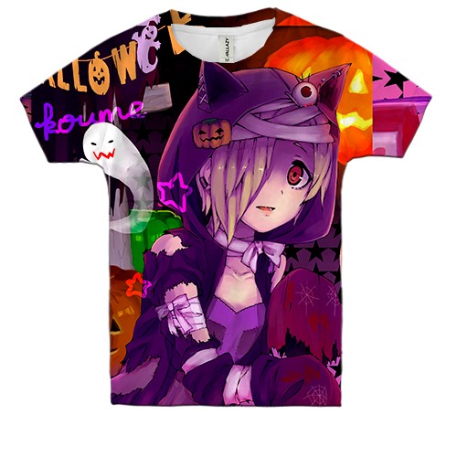 Дитяча 3D футболка Anime halloween girls