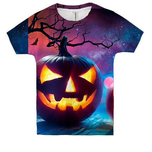 Дитяча 3D футболка Halloween pumpkins 2