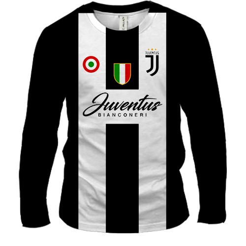 Чоловічий 3D лонгслів форма ФК Ювентус