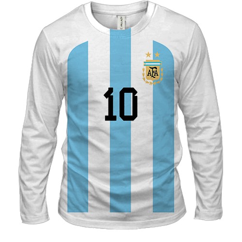 Мужской 3D лонгслив Марадона 10 - Аргентина