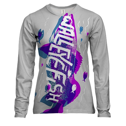 Жіночий 3D лонгслів wall eye fish