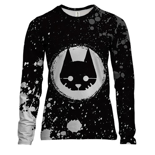 Женский 3D лонгслив лого STRAY в брызгах краски