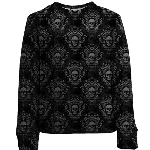 Дитячий 3D світшот Royal Skull, паттерн