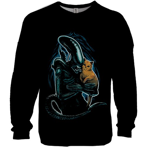 3D свитшот Чужой с котиком