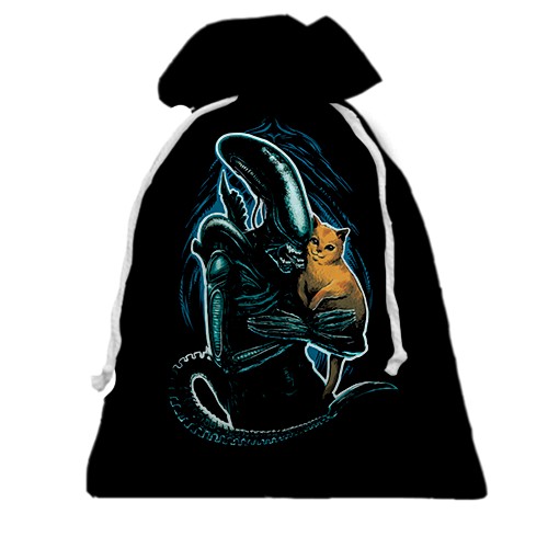 3D Подарунковий мішечок Чужий з котиком