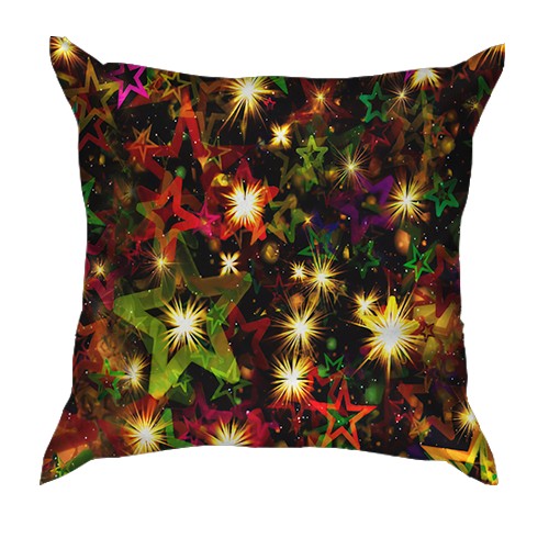 3D подушка с праздничными звездами