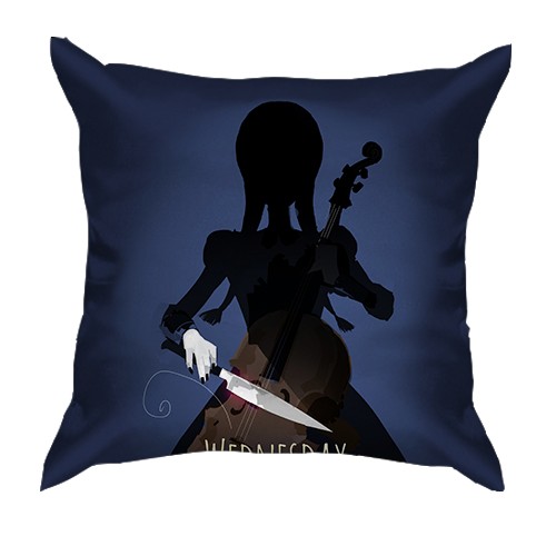 3D подушка Wednesday играет на виолончели