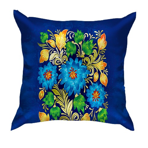 3D подушка з Арт квітами