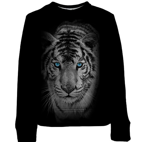 Дитячий 3D світшот з білим тигром