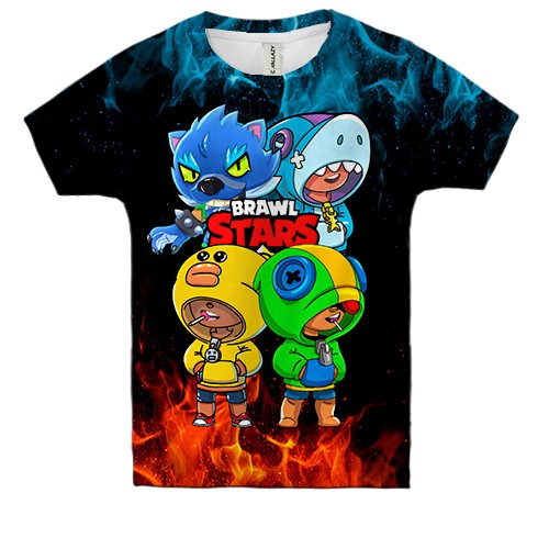 Детская 3D футболка "Brawl Stars" Fire