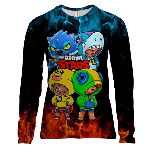 Женский 3D лонгслив "Brawl Stars" Fire