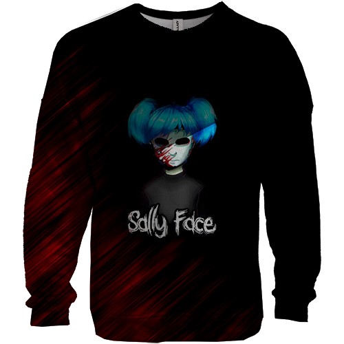 3D свитшот Салли в окровавленной маске - SALLY FACE