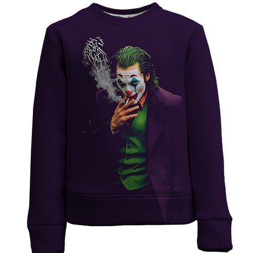 Детский 3D свитшот Джокер с сигаретой
