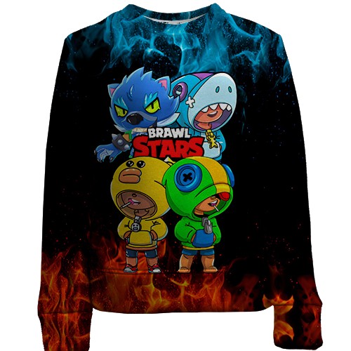 Дитячий 3D світшот "Brawl Stars" Fire