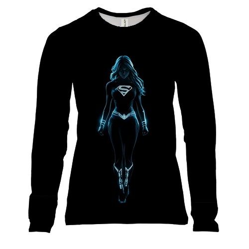 Жіночий 3D лонгслів Super Woman Neon