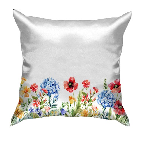 3D подушка з квітковим орнаментом знизу