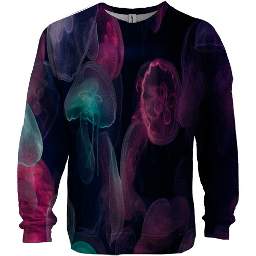 3D свитшот с медузами в океане