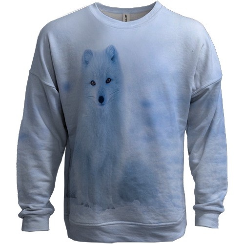 3D свитшот с полярным лисом