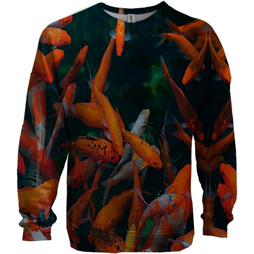 3D світшот з рибками в акваріумі