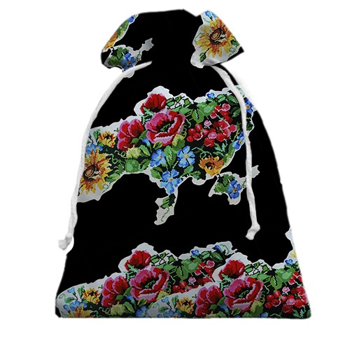 3D Подарочный мешочек с картой Украины