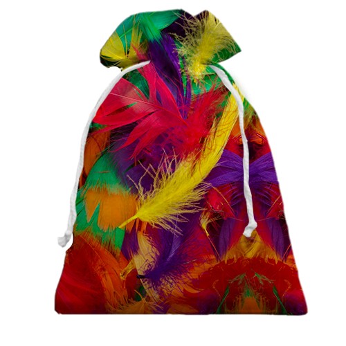 3D Подарочный мешочек с яркими перьями