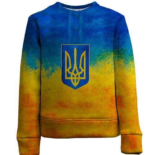 Дитячий 3D світшот з Гербом України