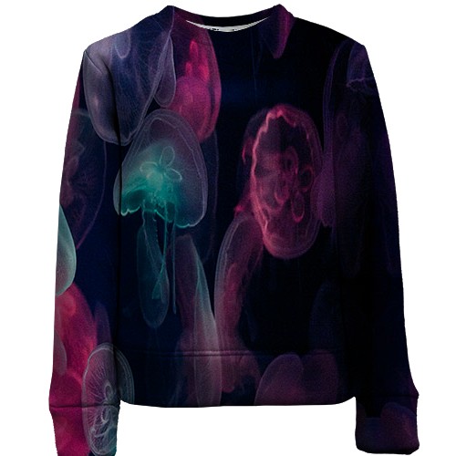 Детский 3D свитшот с медузами в океане
