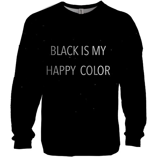 3D свитшот Black is my happy color