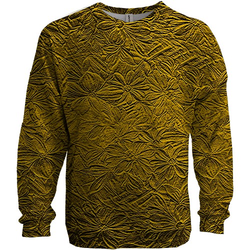 3D свитшот с цветочным слитком золота