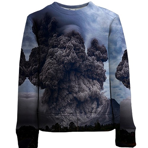 Дитячий 3D світшот з виверженням вулкана