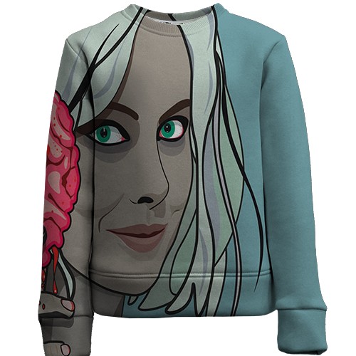 Детский 3D свитшот с девушкой и мороженым