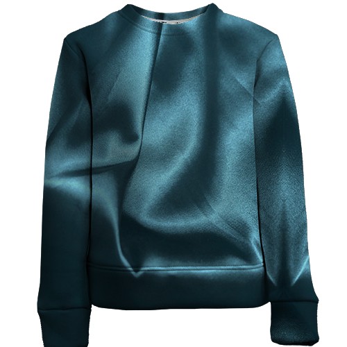 Детский 3D свитшот с синей шелковой тканью