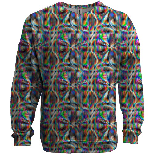 3D свитшот с голографической пленкой