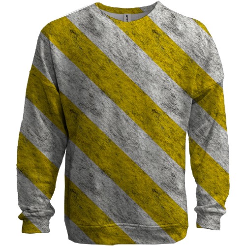 3D свитшот с желто-белыми полосами