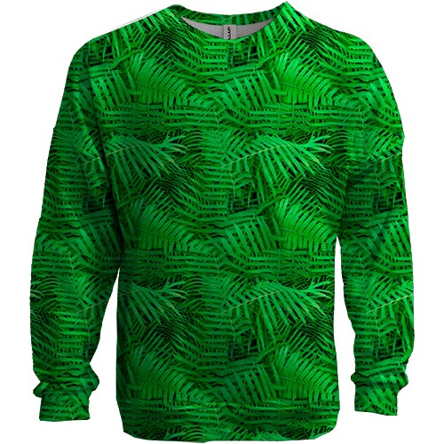 3D світшот з листям папороті