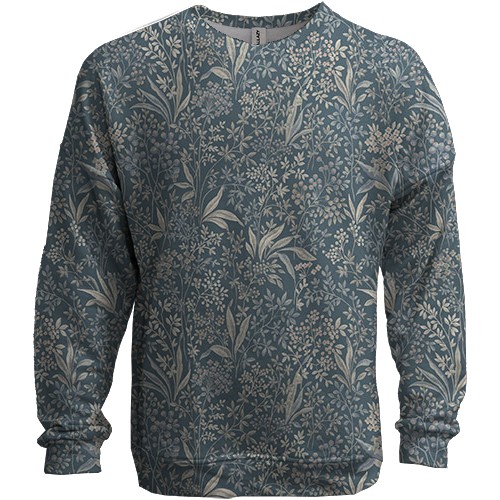 3D світшот з вінтажними квітами