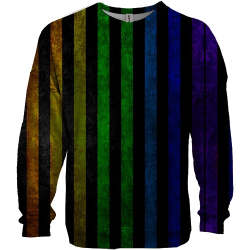 3D свитшот с радужными полосками