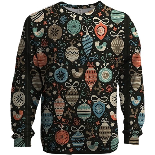 3D світшот з новорічними іграшками (3)