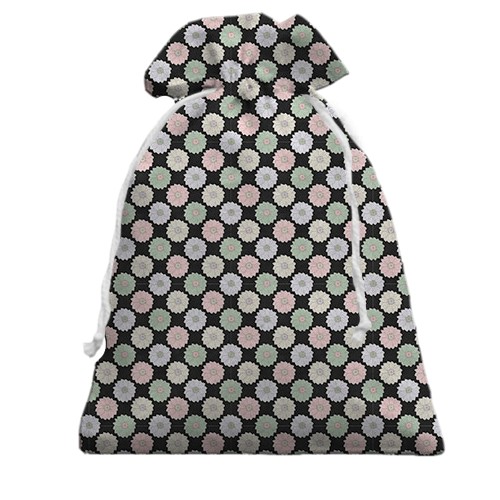 3D Подарунковий мішечок з білими квітами