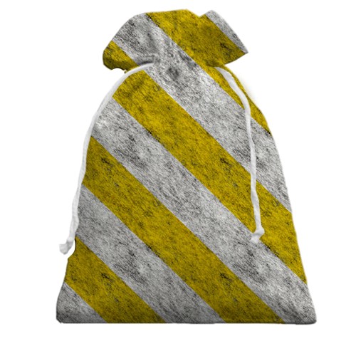 3D Подарунковий мішечок з жовто-білими смугами