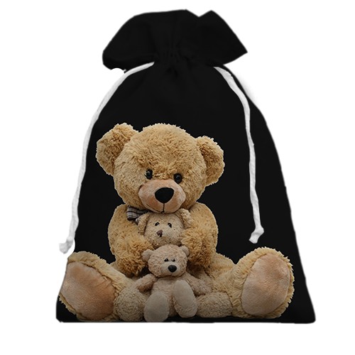 3D Подарунковий мішечок з ведмедиками Тедді