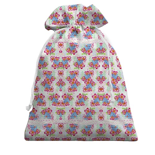 3D Подарунковий мішечок з квіточками