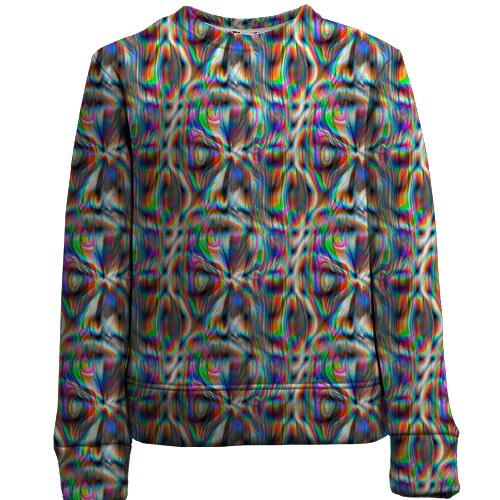 Детский 3D свитшот с голографической пленкой