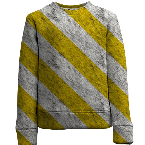 Детский 3D свитшот с желто-белыми полосами